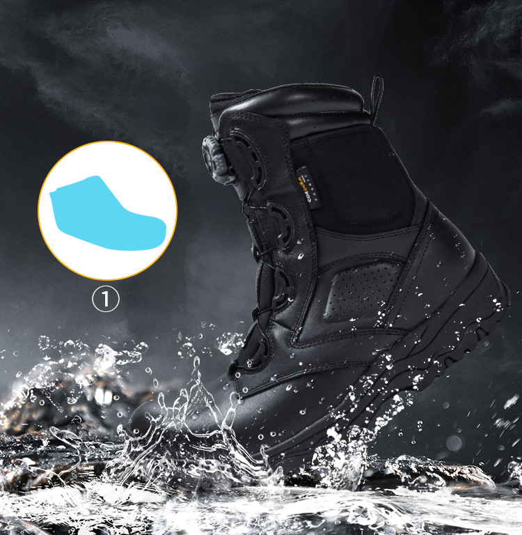 Quick-on/off System Police Boots